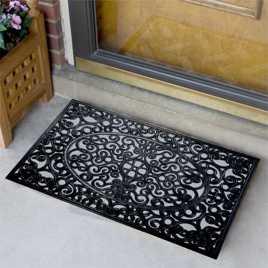 outdoor door mat black