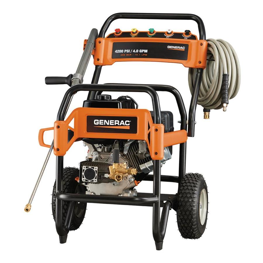 Generac 4200PSI 4GPM Cold Water Gas Pressure Washer in the Gas