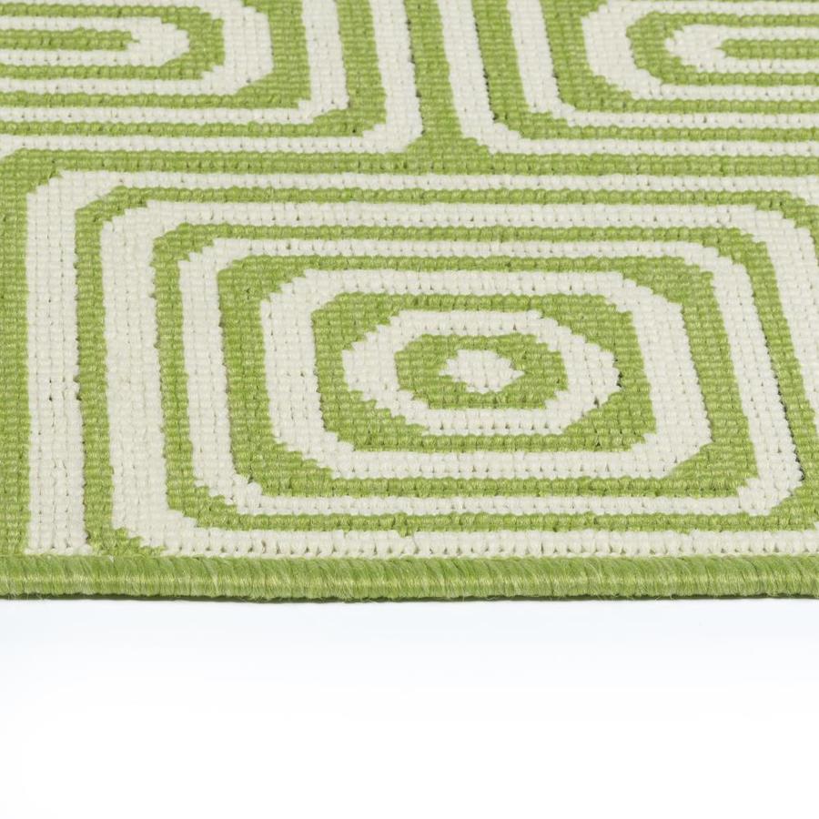 Kaleen Amalie 5 x 8 Lime Green Indoor/Outdoor Geometric Coastal Area