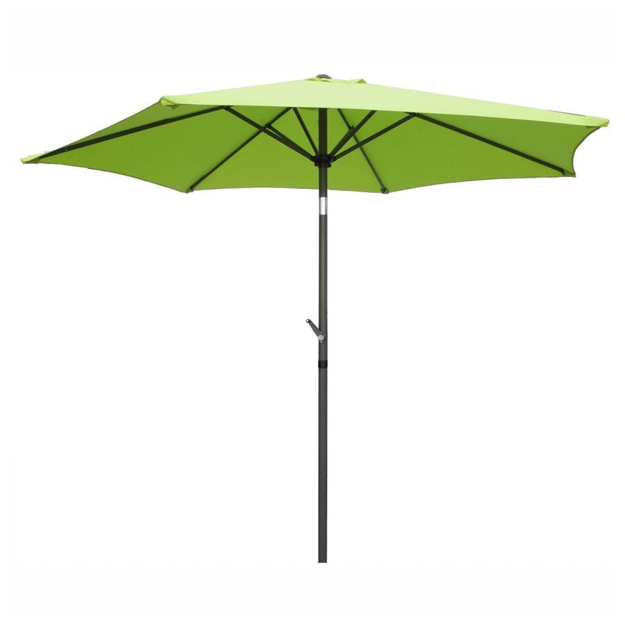 International Caravan 8 5 Ft Hexagon Light Green With Dark Grey Aluminum Frame Auto Tilt Market Patio Umbrella In The Patio Umbrellas Department At Lowes Com