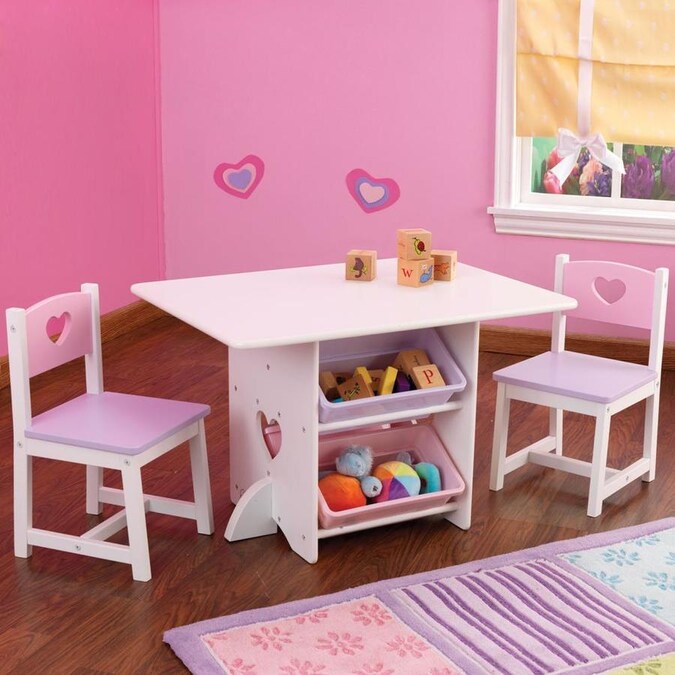 KidKraft Pink Rectangular Kid's Play Table in the Kids Play Tables