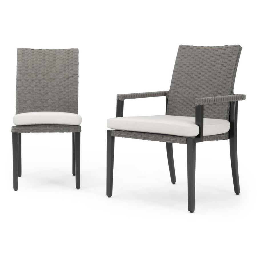 Rst Brands Vistano 9 Piece Gray Frame Patio Set With Canvas Flax Sunbrella Cushions In The Patio Dining Sets Department At Lowes Com