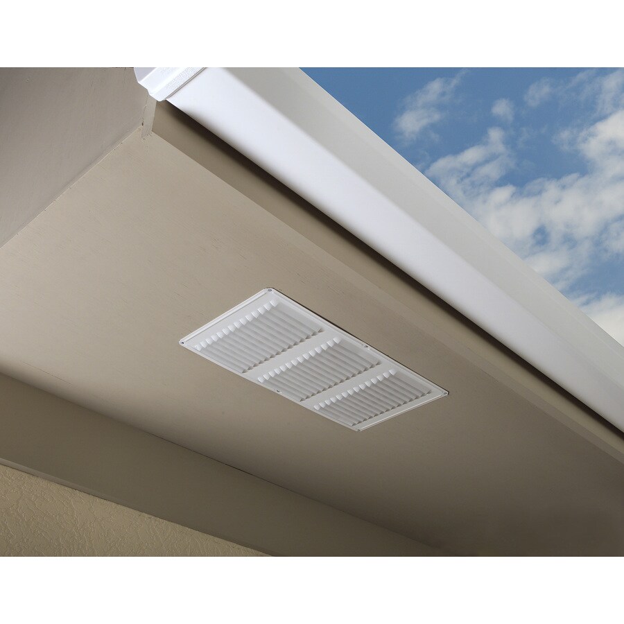 Air Vent 8in L White Aluminum Soffit Vent in the Soffit Vents