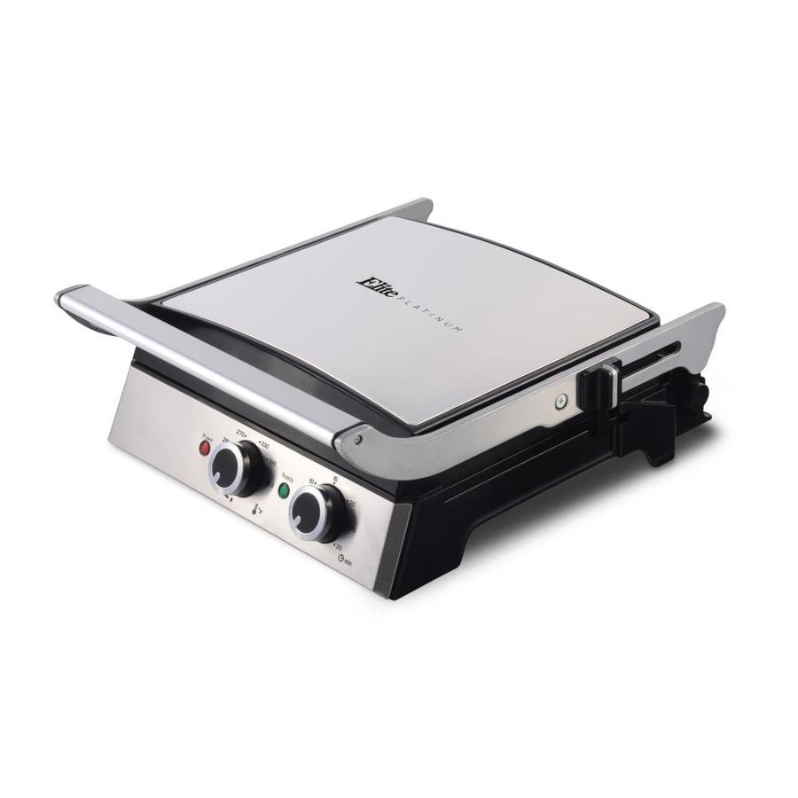 Elite 9 In L X 11 In W 1400 Watt Stainless Steel Electric Griddle In The Electric Griddles Department At Lowes Com