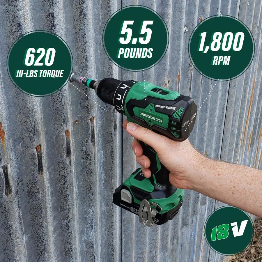 Metabo HPT (was Hitachi Power Tools) 18-Volt 1/2-in Cordless Drill in the Drills department at ...