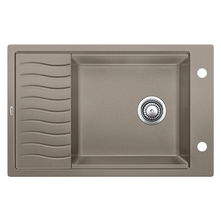 ... Drop-in or Undermount 2-Hole Residential Kitchen Sink with Drainboard