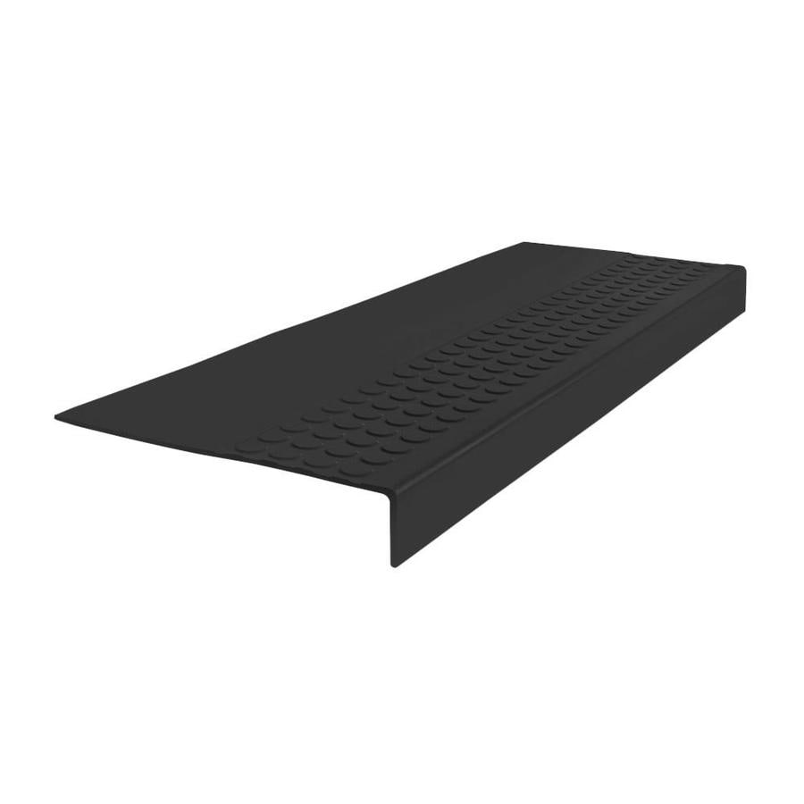 Shop FLEXCO 12-in X 42-in Black Dahlia Rubber Square Nose Stair Treads ...