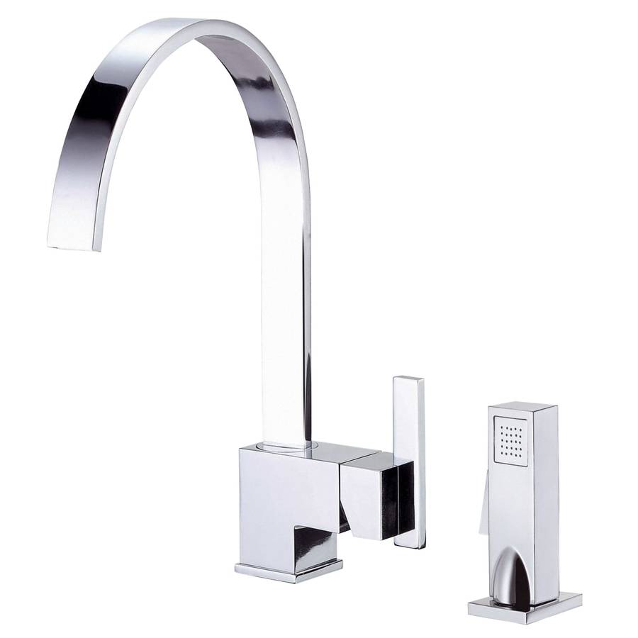 Danze Sirius Chrome 1 Handle Deck Mount High Arc Handle Kitchen Faucet In The Kitchen Faucets Department At Lowescom