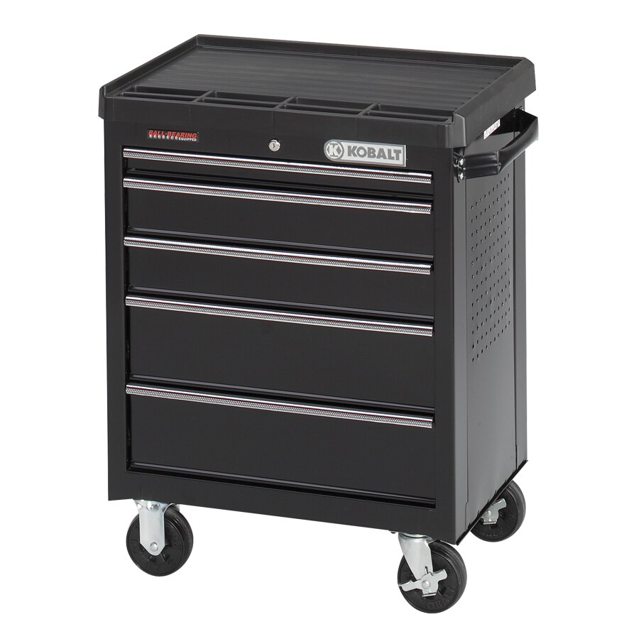 Kobalt 5Drawer 31.5in Steel Tool with Wheels (Black) at