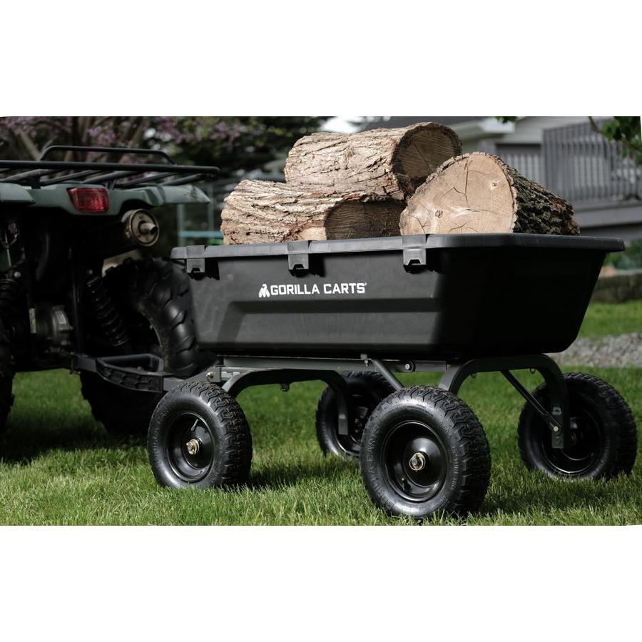 Gorilla Carts GCR-4 4 Cu. Ft, 300-pound Capacity, Poly Yard Cart