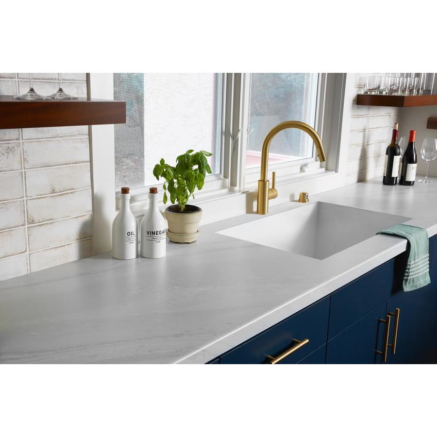 Formica Brand Laminate 60 In. x 144 In. 180fx White Painted Marble SatinTouch Laminate Sheet in