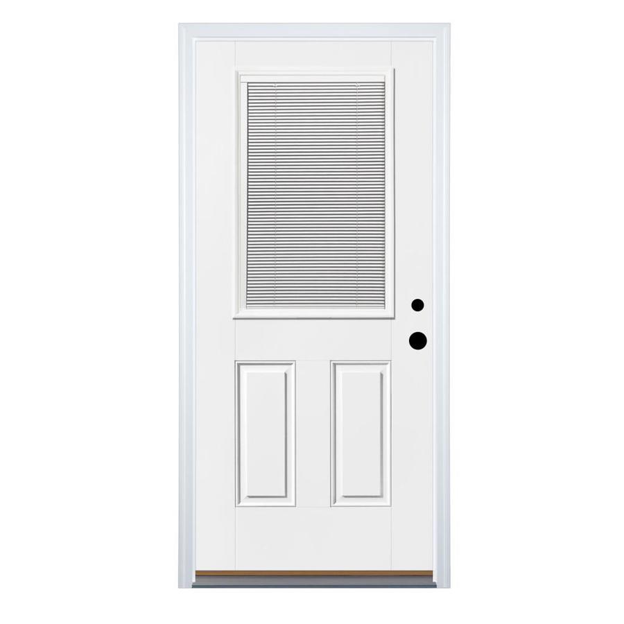 Therma-Tru Benchmark Doors 30-in x 80-in Fiberglass Half Lite Left-Hand