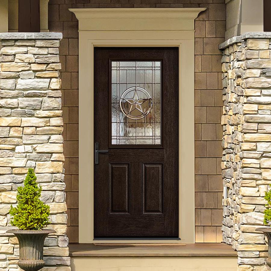 ThermaTru Benchmark Doors Star 36in x 80in Fiberglass Half Lite