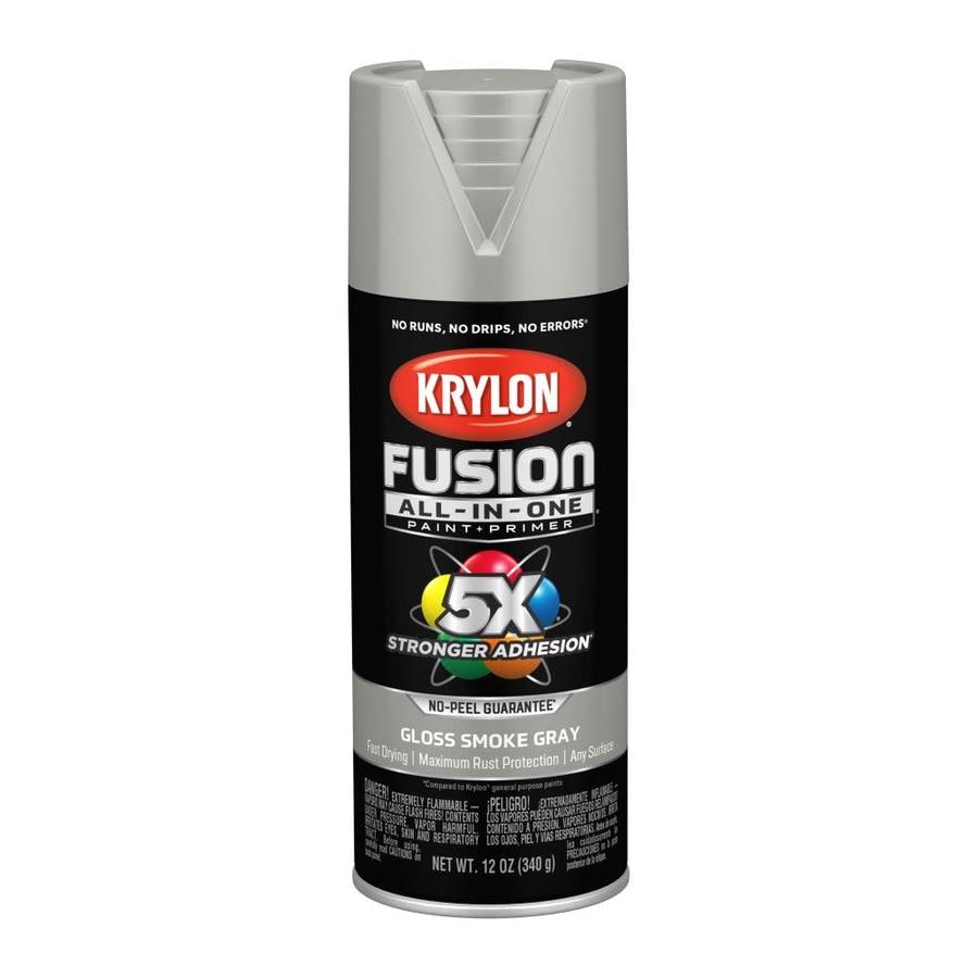 Krylon Fusion All In One Gloss Smoke Gray Spray Paint And Primer In One