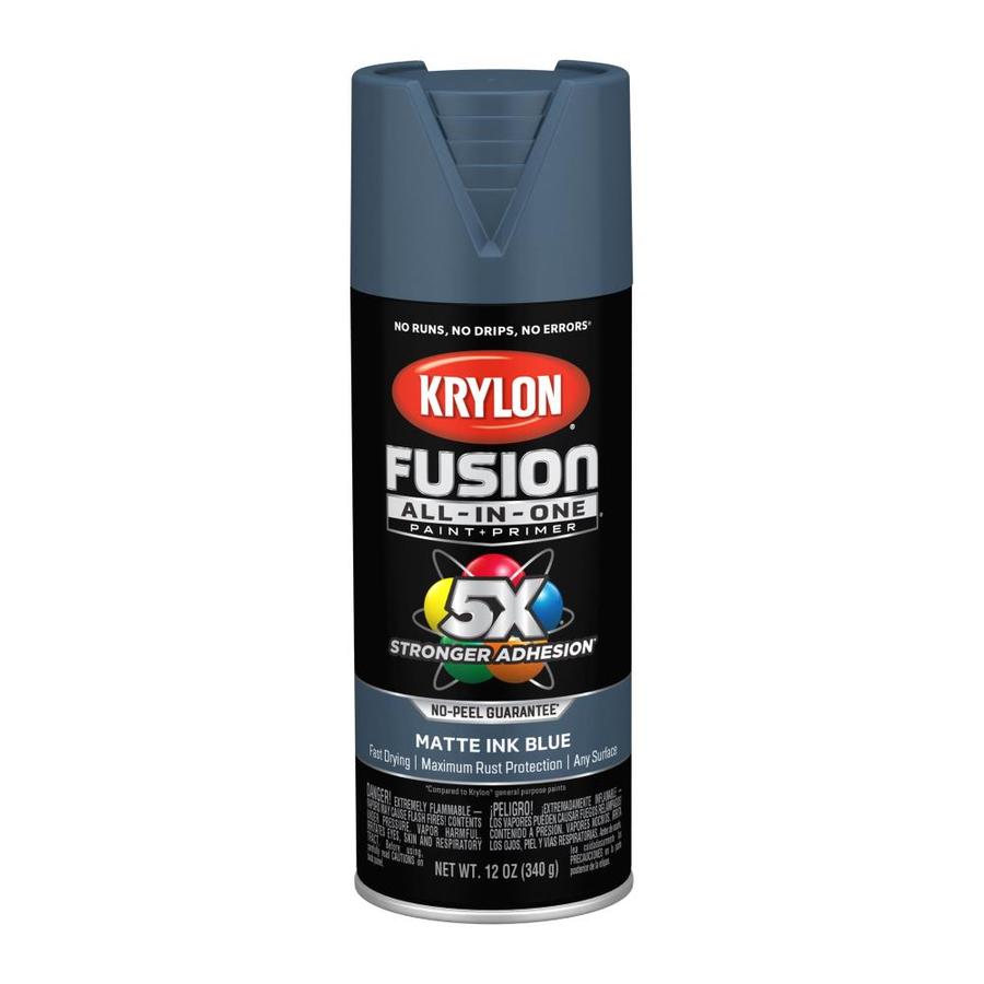 Krylon FUSION ALLINONE Matte Ink Blue Spray Paint and Primer In One