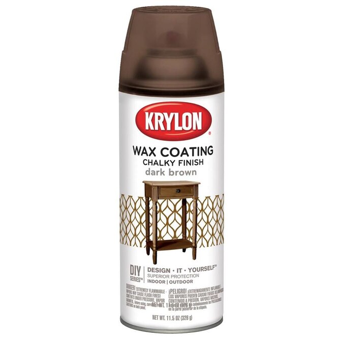 Krylon Chalky Finish Specialty Matte Dark Brown Wax Chalky Spray Paint