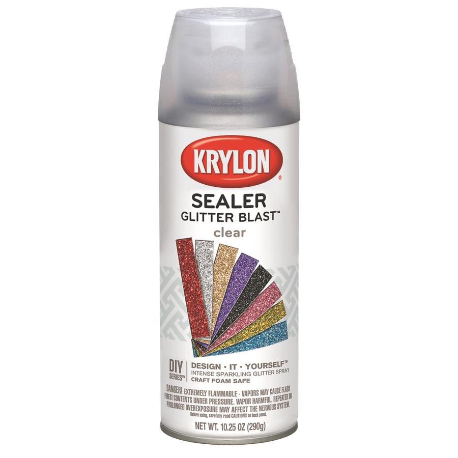 Krylon Sealer Glitter Blast Gloss Clear Glitter Spray Paint (Actual Net