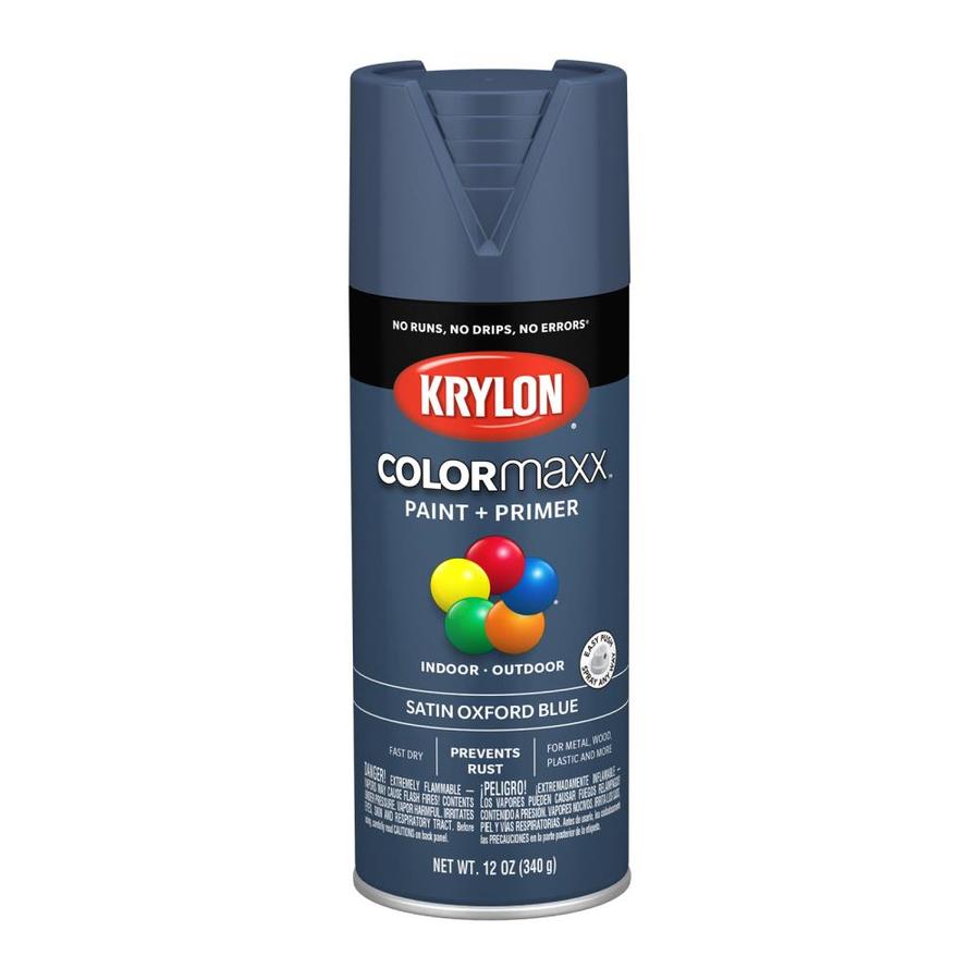 Krylon COLORmaxx Satin Oxford Blue Spray Paint and Primer In One