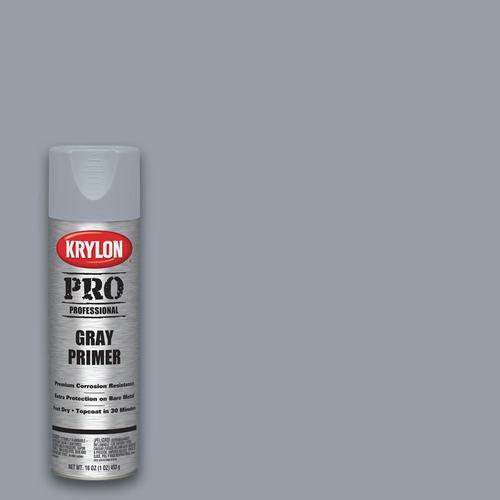 Krylon Professional Flat Gray Spray Primer NET WT 16 Oz In The Spray