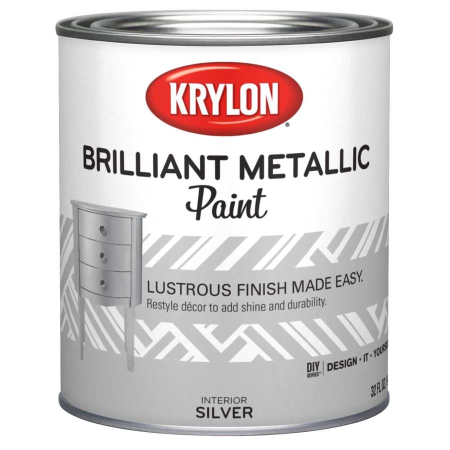 Krylon Silver Latex Metallic Paint (1Quart) in the Craft Paint