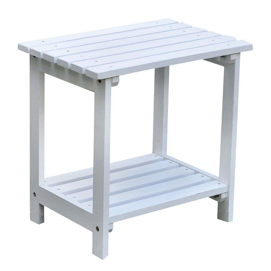 Shine Company Rectangle Outdoor End Table 14 In W X 19 75 In L In The Patio Tables Department At Lowes Com