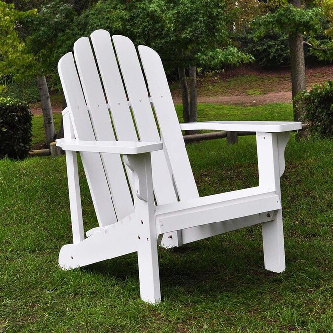 Shine Company Marina White Wood Stationary Adirondack Chair(s) with