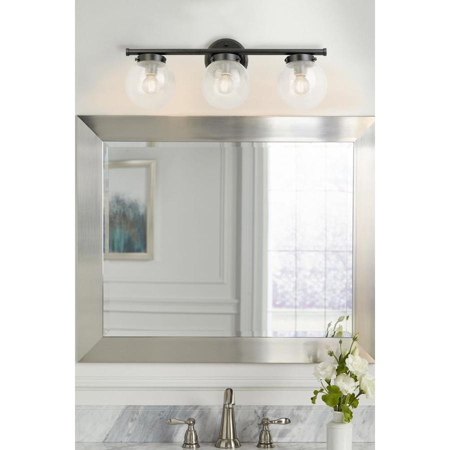 allen + roth Scarlett 3Light Black Modern/Contemporary Vanity Light in