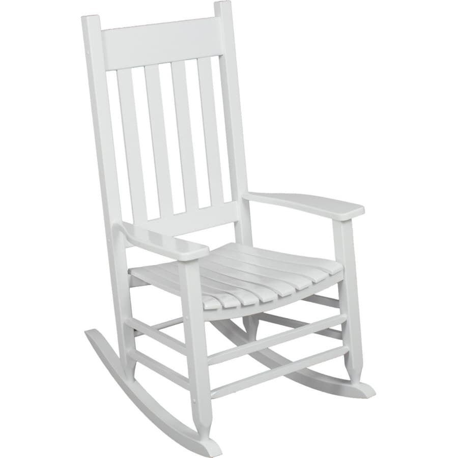 Garden Treasures White Patio Rocking Chair Furniture Chairs Outdoor Garden Porch 