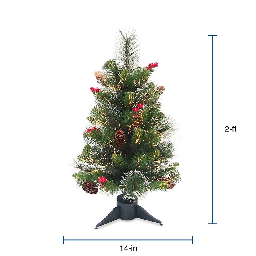 National Tree Company 2-ft Pre-Lit Spruce Artificial Christmas Tree