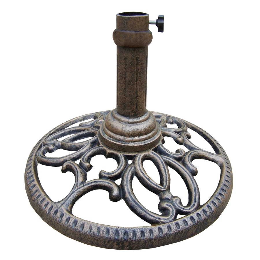 Oakland Living Mississippi Antique Bronze Patio Umbrella Base In The Patio Umbrella Bases Department At Lowes Com