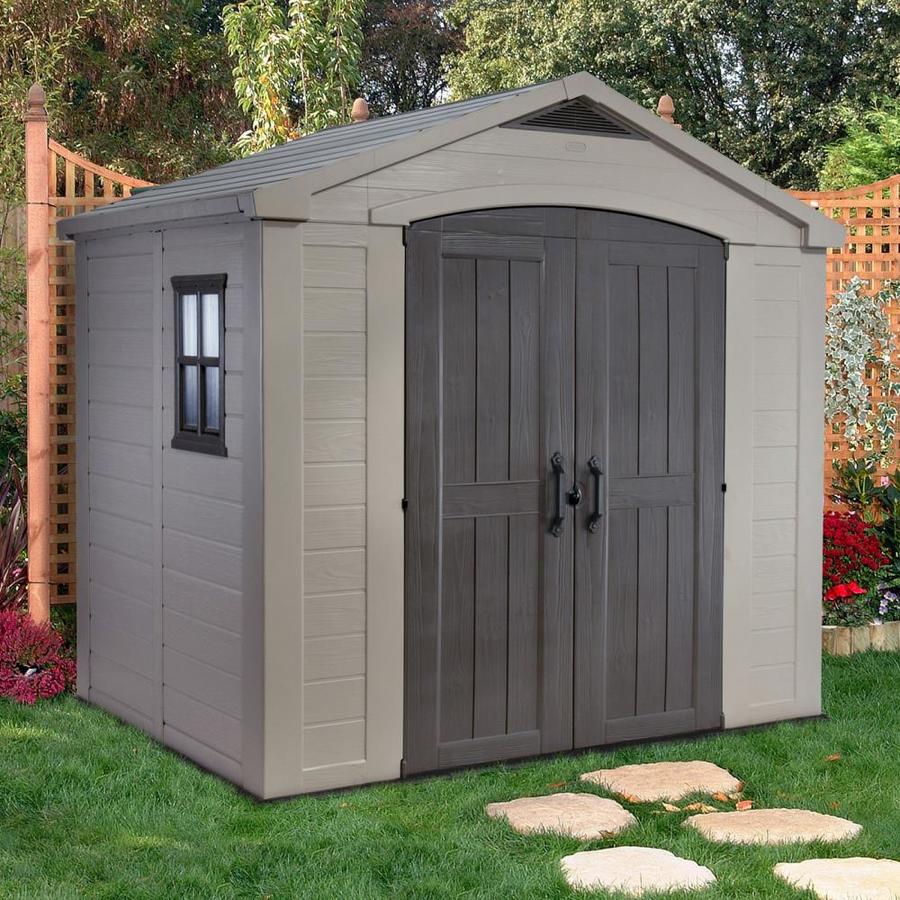 Keter 6-ft X 8-ft Factor Gable Storage Shed In The Vinyl & Resin ...