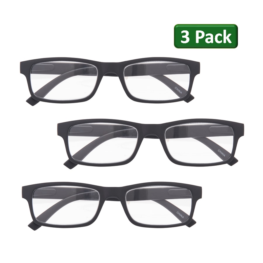 Hillman 3 Pack Reading Glasses Retro Black 20 Magnification In The Sunglasses And Glasses 8934