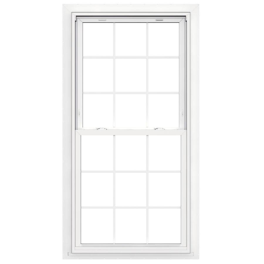 39.5 in. x 35.5 in. double hung vinyl window with grids