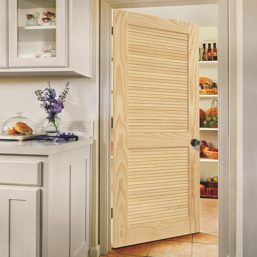 JELDWEN Double Louver 24in x 80in Unfinished Louver Unfinished Pine