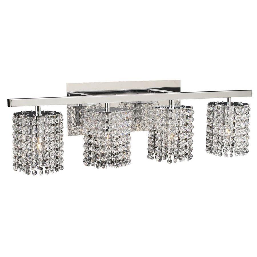 Plc Lighting 4 Light Chrome Modern Contemporary Vanity Light Bar In The Vanity Lights Department At Lowes Com