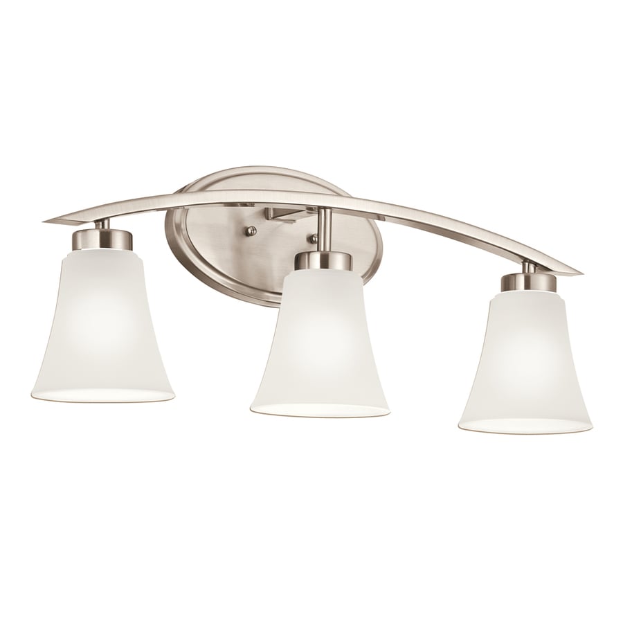  Lyndsay 3Light Brushed Nickel Bell Vanity Light Bar at Lowes.com