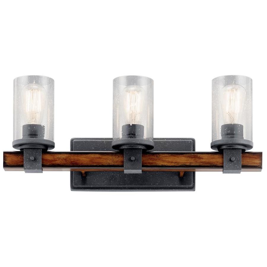 Kichler Barrington 3-Light Black Rustic Vanity Light Bar in the Vanity