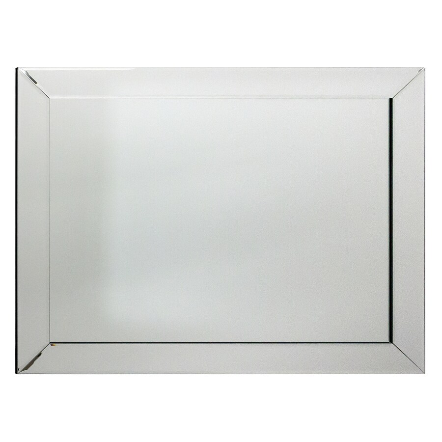 allen + roth 24-in x 30-in Mirrored Beveled Rectangle Frameless French ...