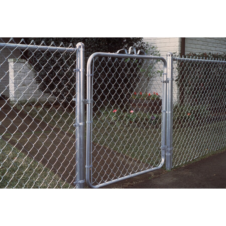 4ft H x 4ft W Galvanized Steel Chain Link Fence Gate in the Chain