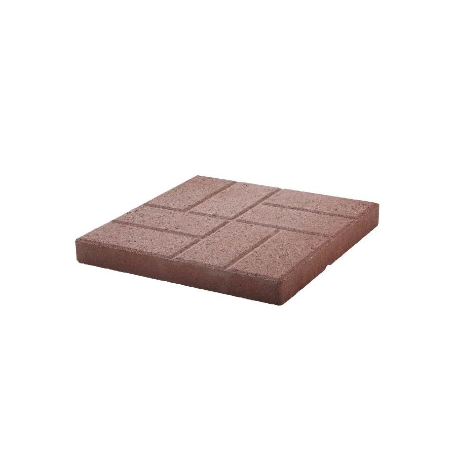 Brickface Red Concrete Patio Stone (Common: 16-in X 16-in; Actual: 15.7 ...