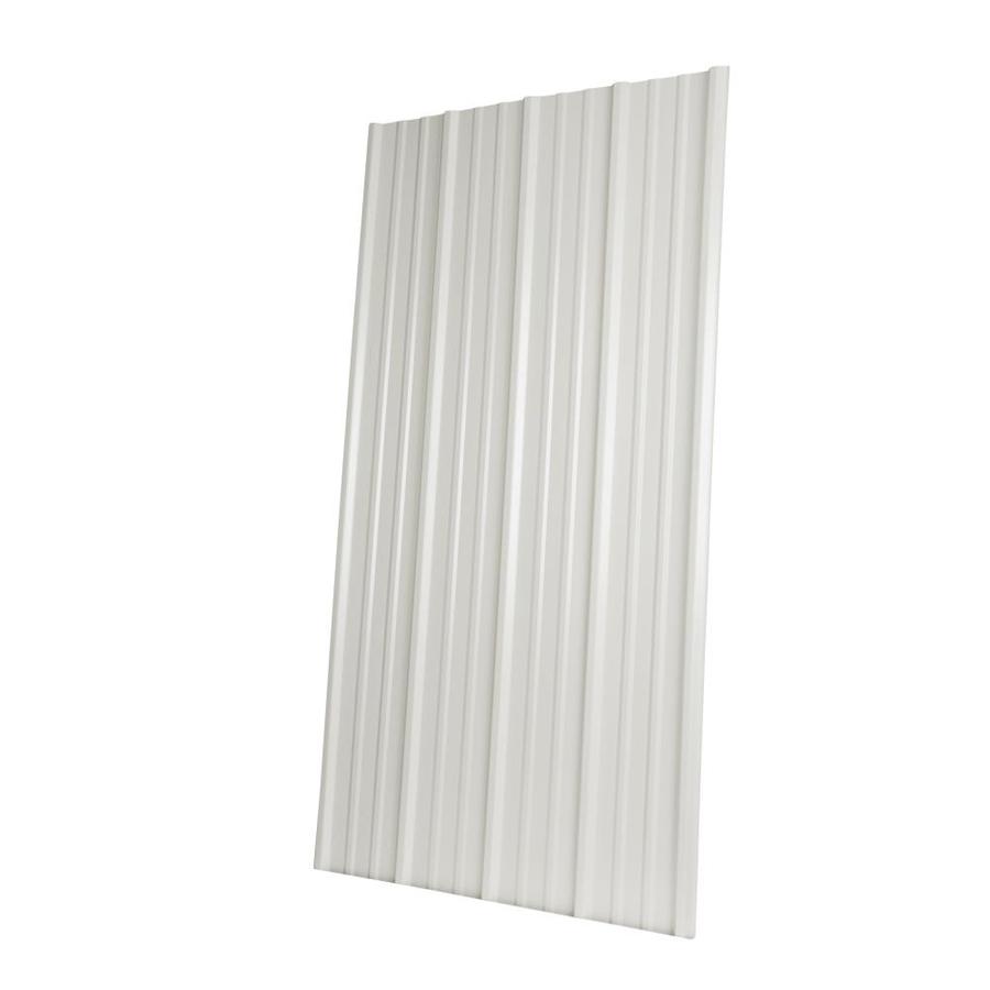 Metal Sales Pro Panel Ii 3 Ft X 12 Ft Ribbed White Colorfit40 Paint System Steel Roof Panel In