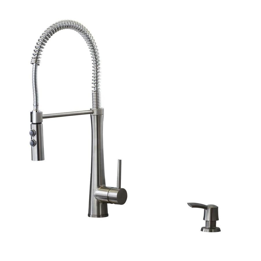 Giagni Fresco Stainless Steel 1 Handle Deck Mount Pre Rinse Handle Kitchen Faucet Deck Plate Included In The Kitchen Faucets Department At Lowescom