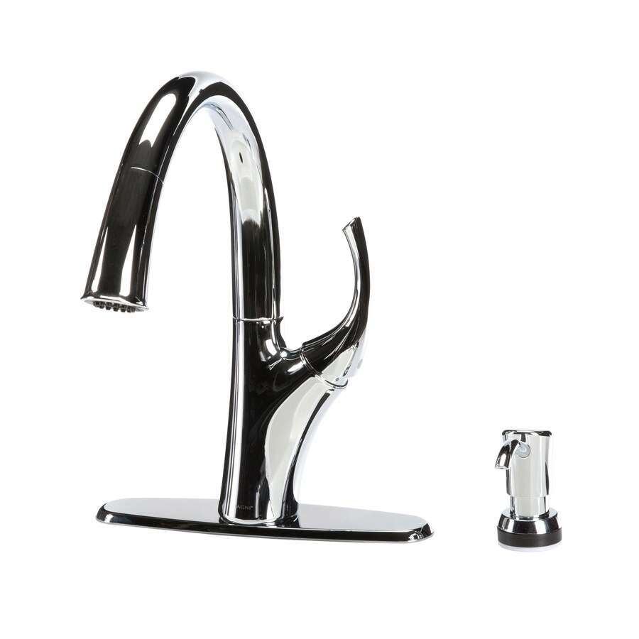 Giagni Spirale Polished Chrome 1Handle DeckMount PullDown Handle