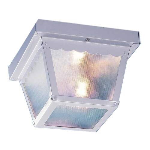 Cambria 7 5 In W White Outdoor Flush Mount Light At Lowes