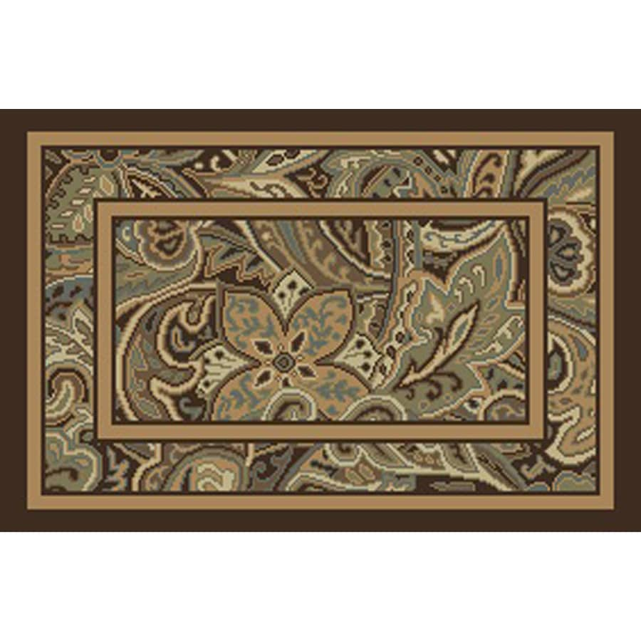 Shop Allen Roth Paisley Park Multicolor Rectangular Indoor Woven