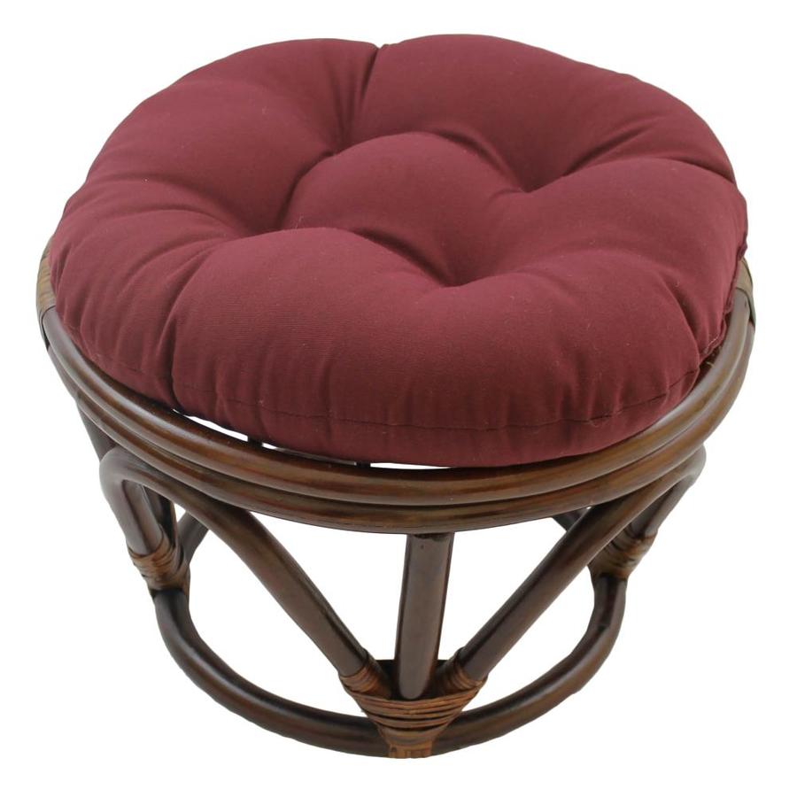 Upholstered Round Footrests Brown icon Shetland Drum Pouffe Cylindrical Footstool