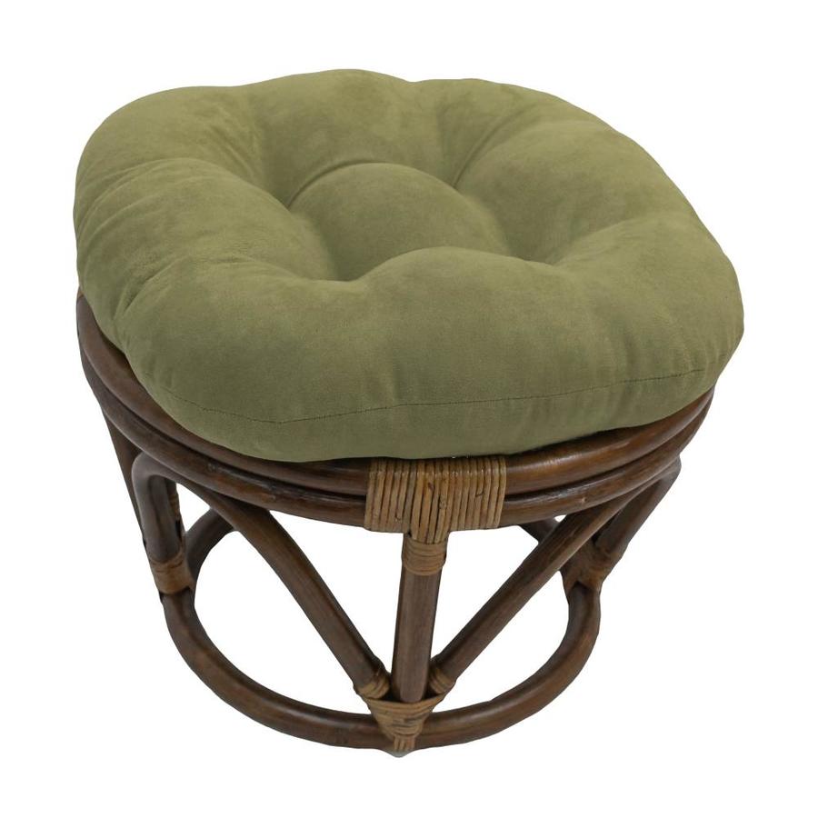 Photo 1 of ***USED***Blazing Needles 18-in Round Solid Microsuede Tufted Footstool Cushion- Sage Green