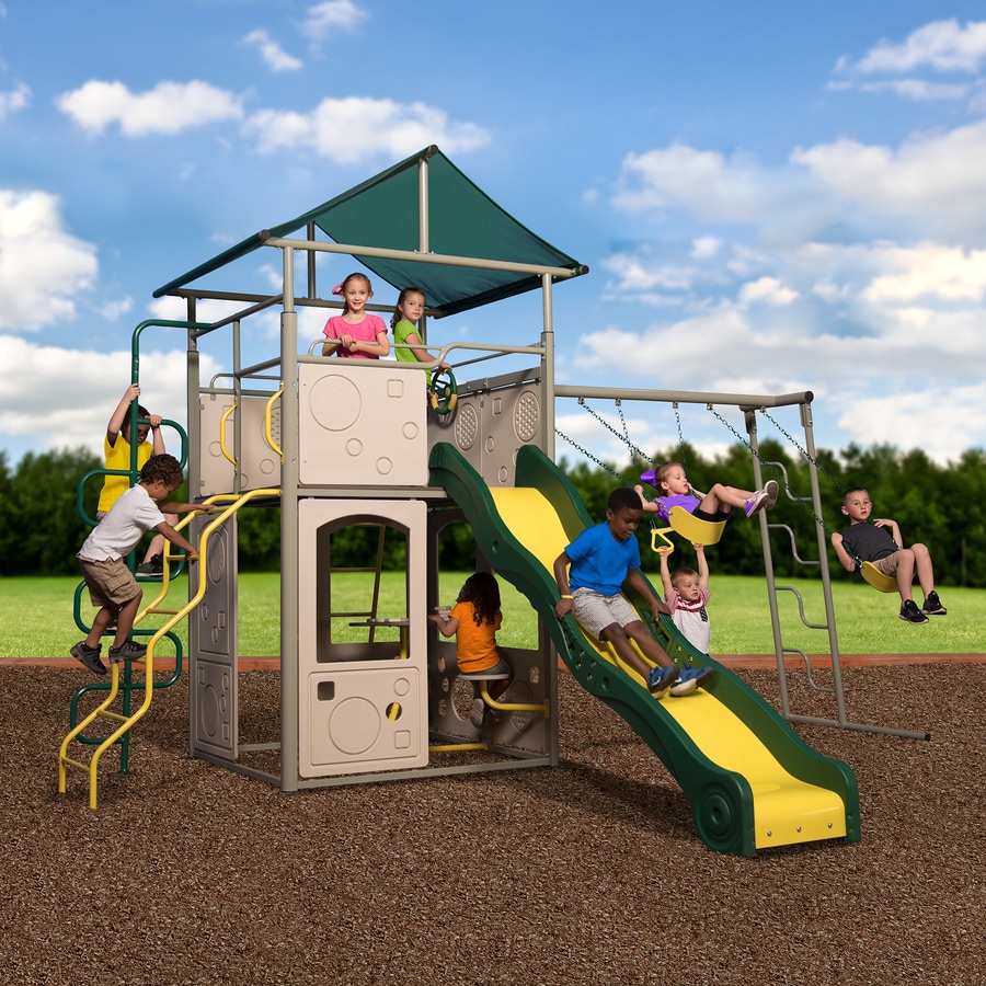 backyard discovery power tower metal swing set