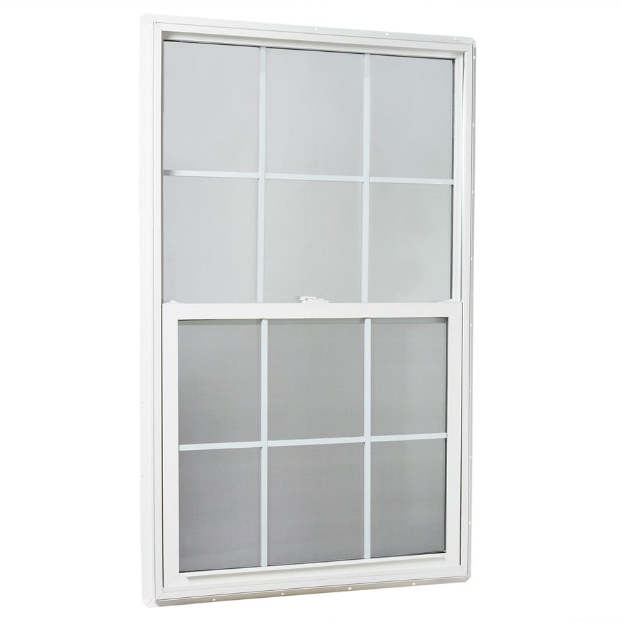 Reliabilt Vinyl Double Pane Single Strength New Construction Single Hung Window Rough Opening