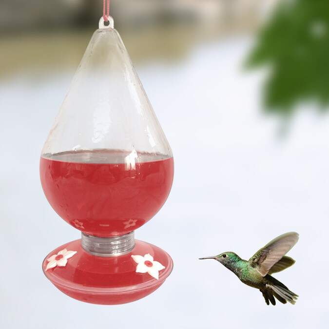 Garden Treasures Clear Plastic Hummingbird Feeder in the Bird Feeders